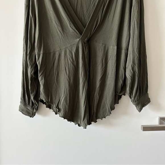 Free People • Shimmy and Shake Army Green Low Back Top - Picture 8 of 10